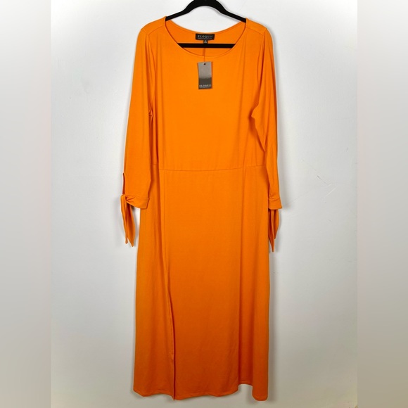 Eloquii Orange Midi Dress - Picture 4 of 11
